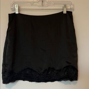 Beverly and Beck Chic Black Lace Hem Mini Skirt Size M